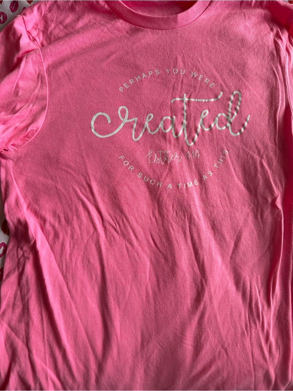 Womans Created" Graphic Tee - Pink